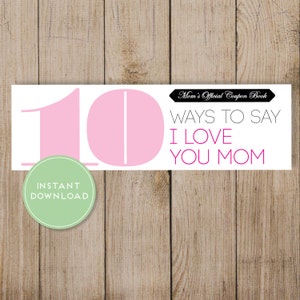 Mom Coupon Book Printable. Mom Valentines Day Coupon. Mothers Day Coupon. Mom Love Coupon. Mom Birthday Coupon Book. image 4