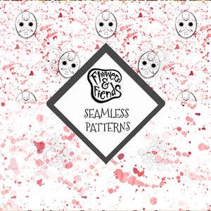 Jason Spatter/ Blood Spatter Seamless Patterns PNG (Up to 250)