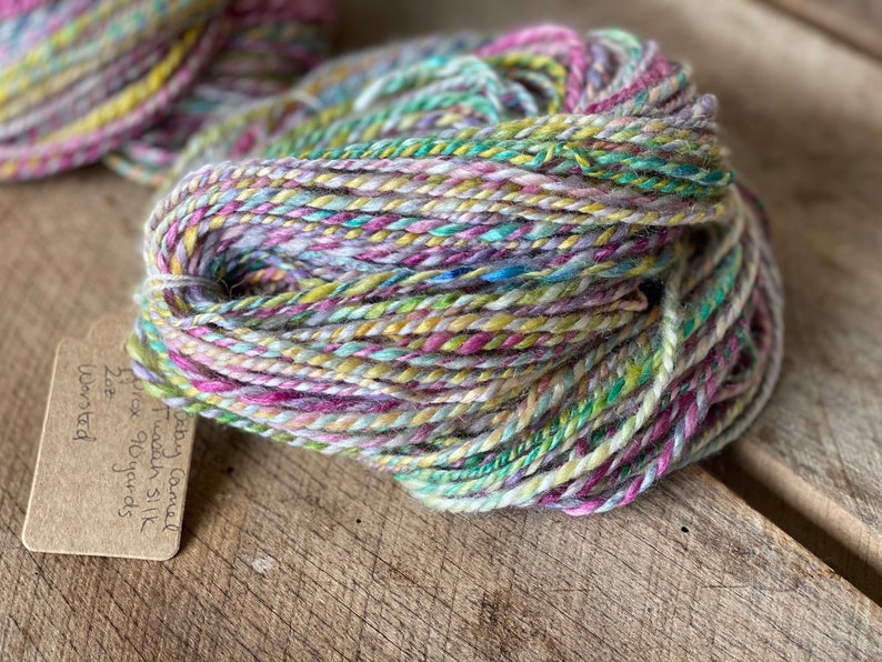 Baby Camel and Silk Handspun Yarn Worsted Yarn Luxury Yarn