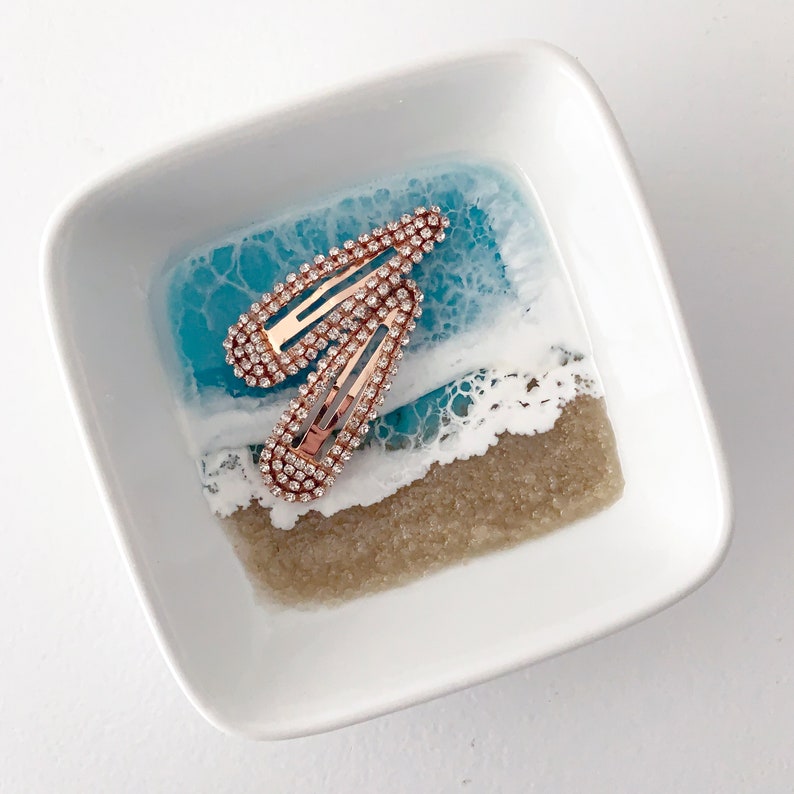 Mini Light Blue Resin Ocean Dish