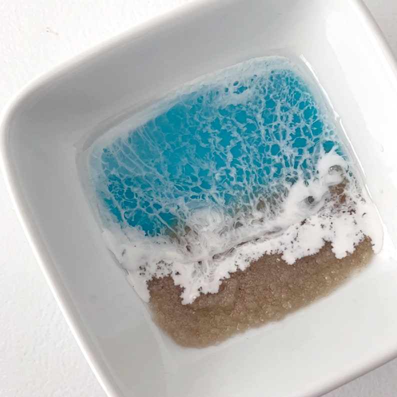 Mini Light Blue Resin Ocean Dish