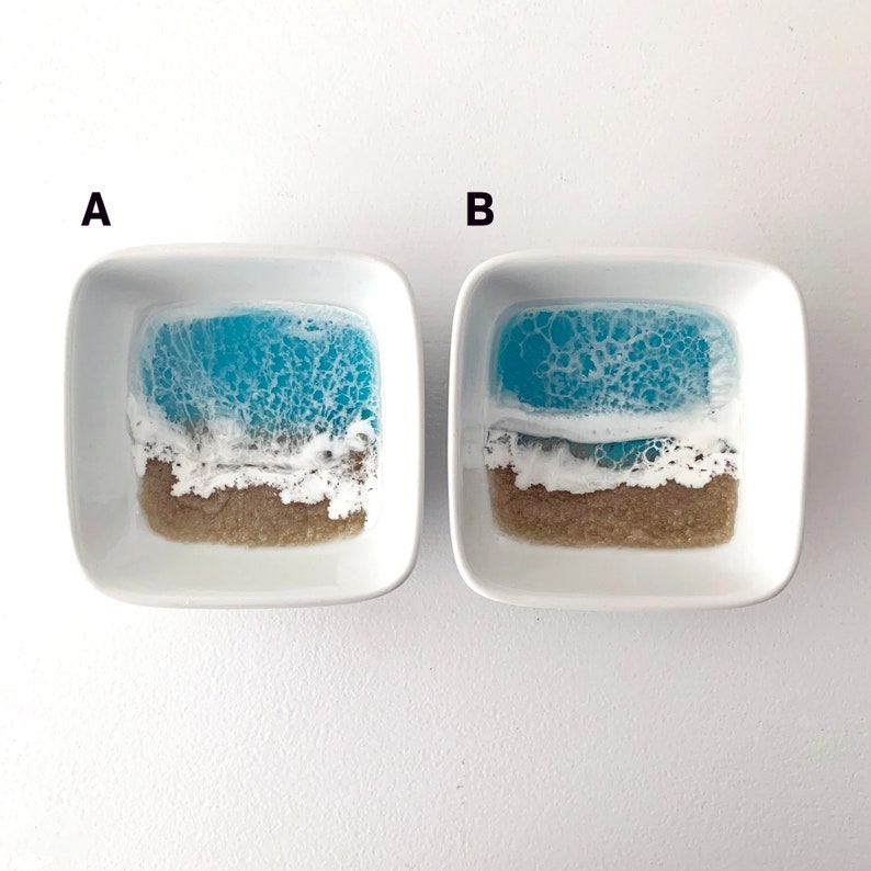 Mini Light Blue Resin Ocean Dish