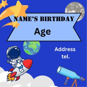 space birthday set