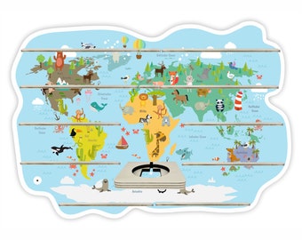 Weltkarte Kinder Etsy