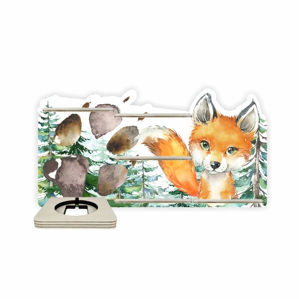 Tonieregal - Regal für Musikbox - Starter Set - Wald Fuchs - passend für Toniebox