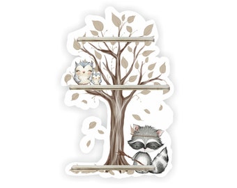 Tonieregal - shelf for music box - extension - Indian story tree raccoon - suitable for Toniebox