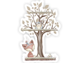 Tonieregal - shelf for music box - extension - Indian story tree fox - suitable for Toniebox