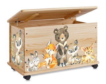 Toy box Waldgang - Toy box wooden box children's room decoration customizable