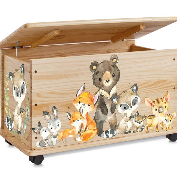 Toy box Waldgang - Toy box wooden box children's room decoration customizable