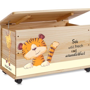 Toy box Animal courage box - Toy box wooden box Children's room decoration customizable