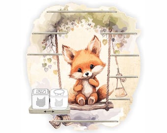 Tonie shelf - shelf for music box - for 30-35 figures - rocking fox - suitable for Toniebox 1 and Toniebox 2