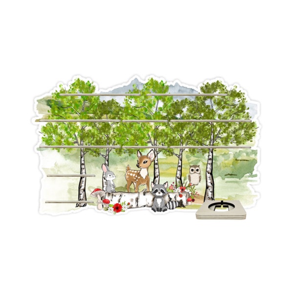 Tonieregal - shelf for music box - for 55 figures - forest friends - suitable for Toniebox