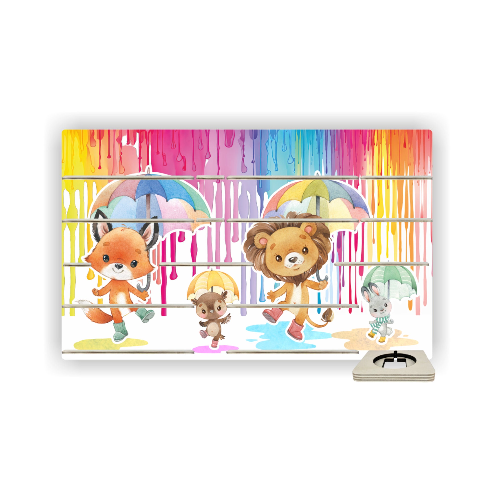 Musikbox Regal Figurenaufbewahrung Farbklecks Collection Musikboxregal  Starter Set 'Heu Traktor' - Regal Für 20-25 Figuren Made In Germany Tonie  Regal Traktor, image size:2000x2000