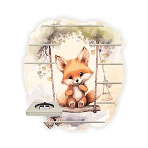 Tonieregal - shelf for music box - for 30 figures - rocking fox - suitable for Toniebox