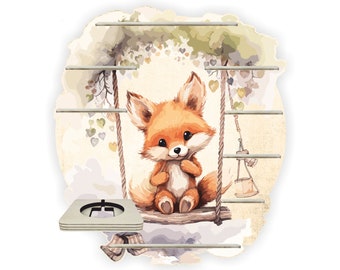 Tonieregal - shelf for music box - for 30 figures - rocking fox - suitable for Toniebox