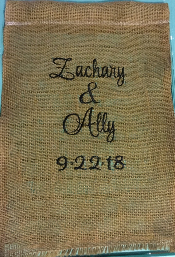 Wedding Flag Custom Embroidered Monogrammed Banner Sign Wall Etsy