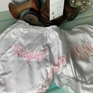 1 pair Bloomers Baby Toddler Girl Bloomers/Baby Toddler Boy Boxers Monogrammed Diaper Cover Newborn to 24 months Personalized pants Baptism