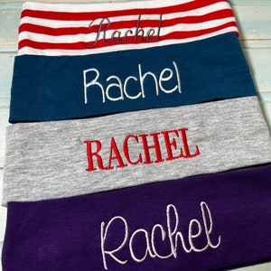 Best Seller-Add 2 buttons on headband for your face mask 2-1/2" Stretch Cotton Headband Monogrammed Name On Button Headband Nurse Essential immagine 1