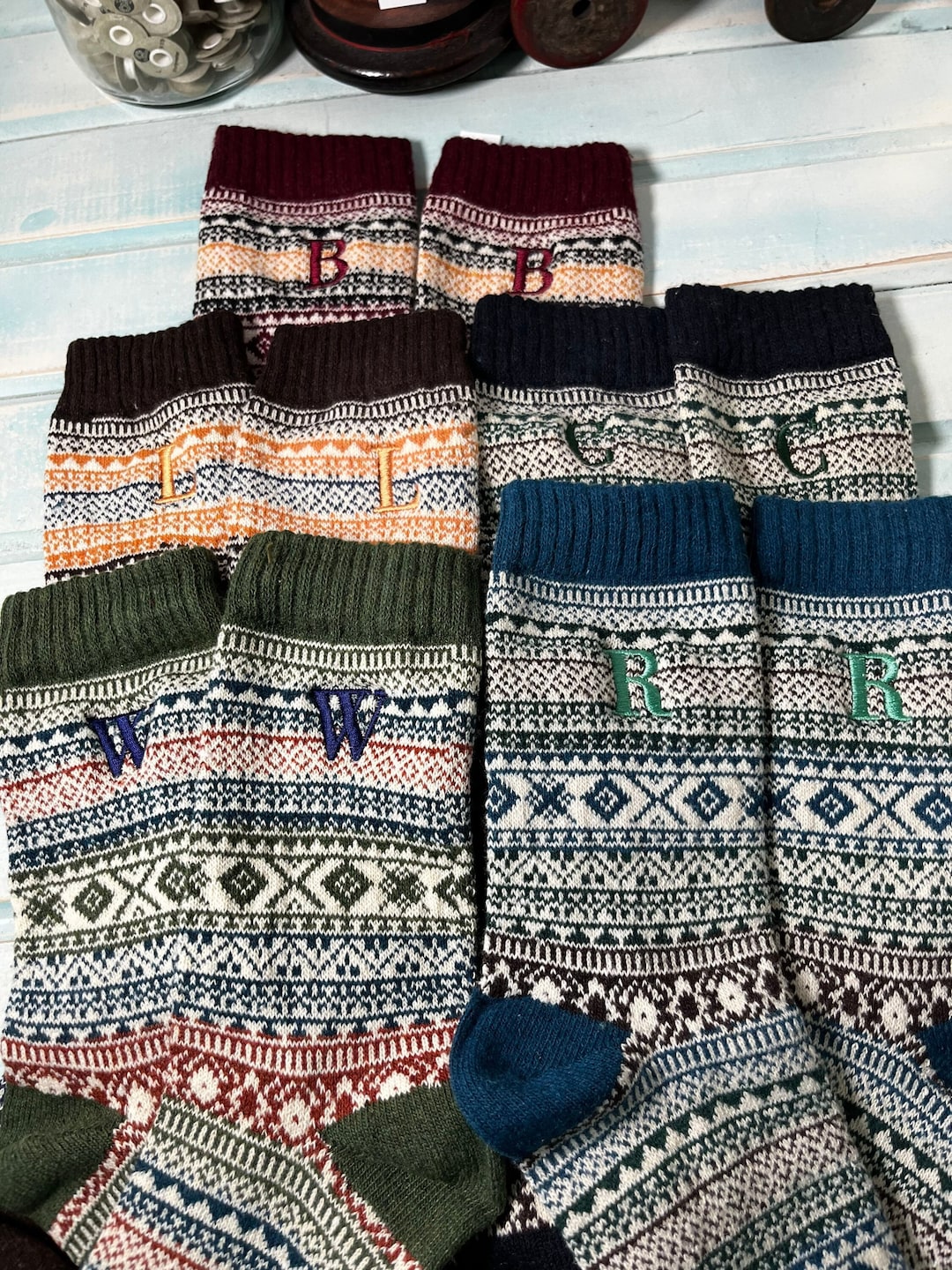 Female Knitted Casual Vintage Thick Warm Cotton Socks
