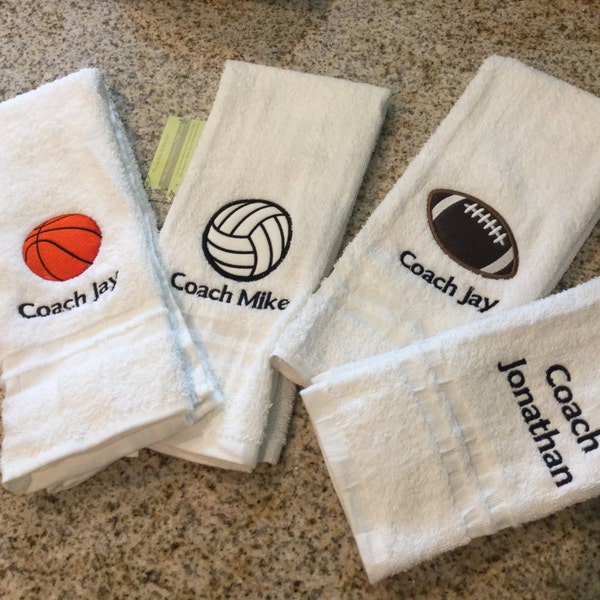 1 Top Selling Customized Sporting Towel Coach Basketball Baseball Volleyball Track Tennis Football Soccer Embroidered Personalized Sports