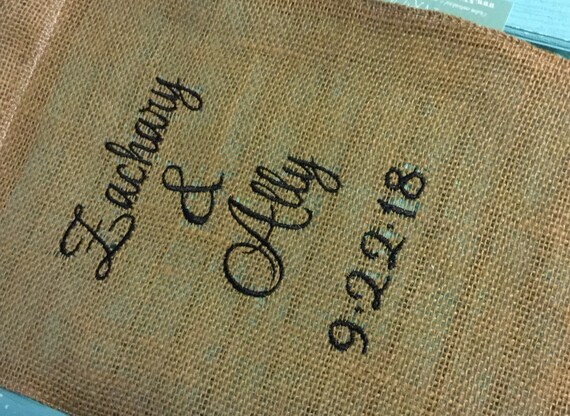 Wedding Flag Custom Embroidered Monogrammed Banner Sign Wall Etsy