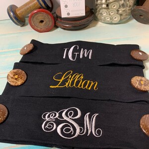 Best Seller-Add 2 buttons on headband for your face mask 2-1/2" Stretch Cotton Headband Monogrammed Name On Button Headband Nurse Essential immagine 10