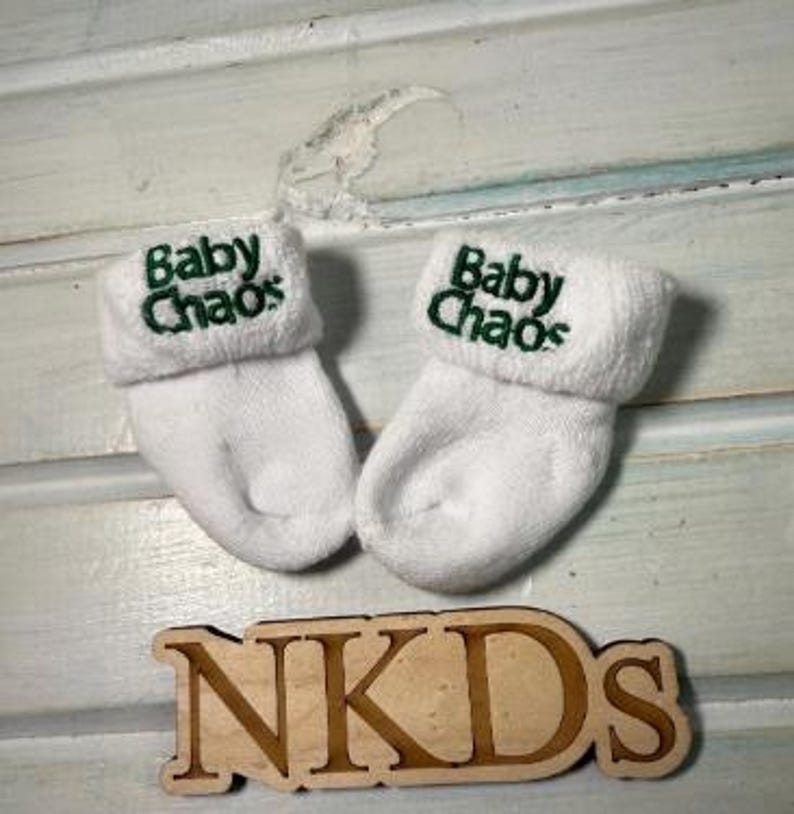 1 pair Infant Toddler Girls Boys Monogrammed Youth Gold Toe Socks School Uniform Initials White Rolled Turn Cuff Crew or Ankle ToddlerSocks Baby + One Name