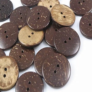 30 Pieces Large Size Wood Buttons 2.36 Inch Round Sewing Button 4 Holes  Large Buttons for Crafts Sewing Large Wooden Buttons for DIY Clothing Bag