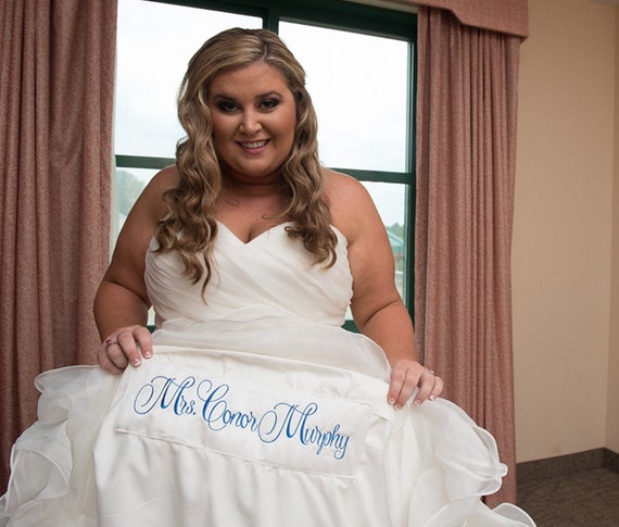 1-Large Bridal Wedding Dress Label Mrs. Tag Custom | Etsy