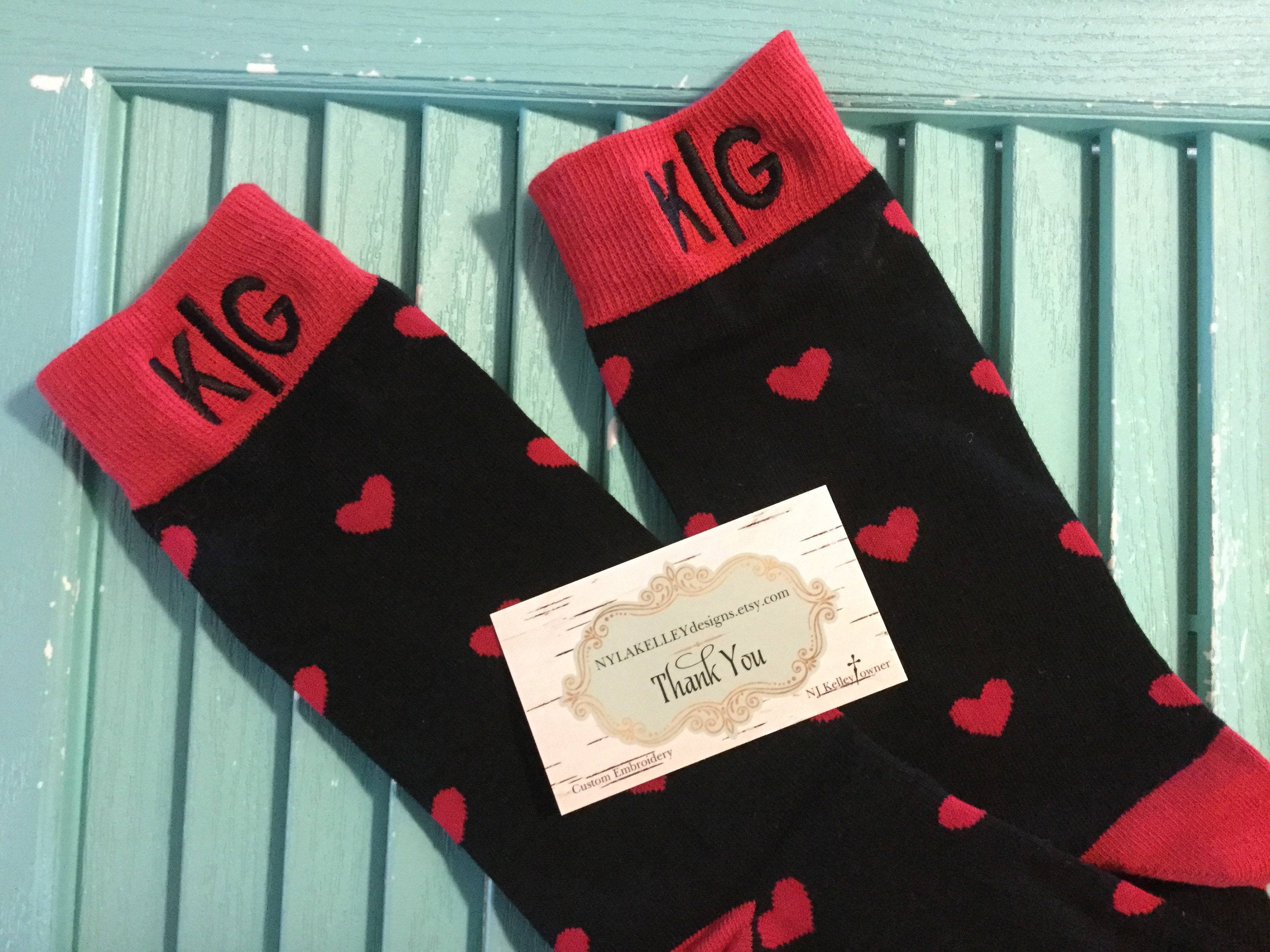 Personalised Monogram Socks Optional Birth Date Bulk 