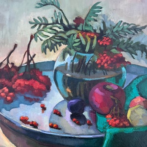 Original Still Life Oil Painting - Vibrant One of a Kind Artwork on Canvas