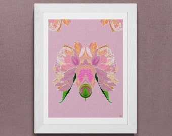 Blush Pink Wall Art | Pink Peonies Print | Floral Art Print Download | Flower Wall Art Printables