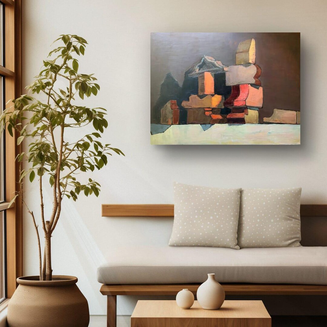 Large Palette Knife Abstract – Original Oil Painting, Modern Statement ...