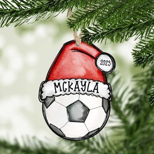 Soccer Christmas Ornament, Soccer Ornament, 2023 Soccer Ball Ornament, Personalized Soccer Ornament, Soccer Mom Gift Idea, Soccer Dad Gift