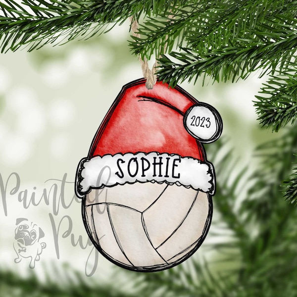 Volleyball Christmas Ornament, 2023 Volleyball Ornament Personalized, 2023 Christmas Ornament, Personalized Ornament, Volleyball Coach Gift