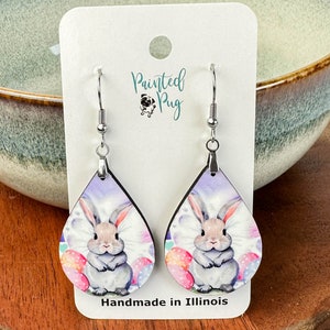 Easter Earrings Dangle , Easter Bunny Earrings, Easter Earrings for Women, Easter Dangle Earrings, Rabbit Earrings, Cute Bunny Earrings