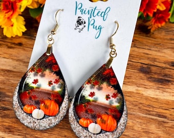 Fall Earrings, Fall Pumpkin Earrings, Thanksgiving Earrings, Fall Earrings Dangle, Fall Dangle Earrings for Women, Fall Jewelry for Her