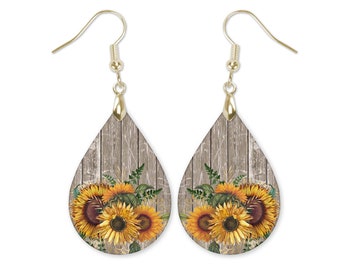 Sunflower Stud Earrings Flower Summer Garden Gift Birthday Present Earring Sunflower Stud Earrings Flower Summer Garden Gift Birthday Present Earring