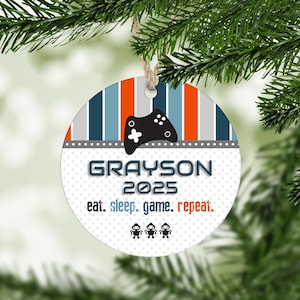 Personalized Gamer Ornament, Personalized 2025 Christmas Ornament, 2025 Ornament, 2025 Gamer Ornament, 2025 Christmas Ornament Personalized