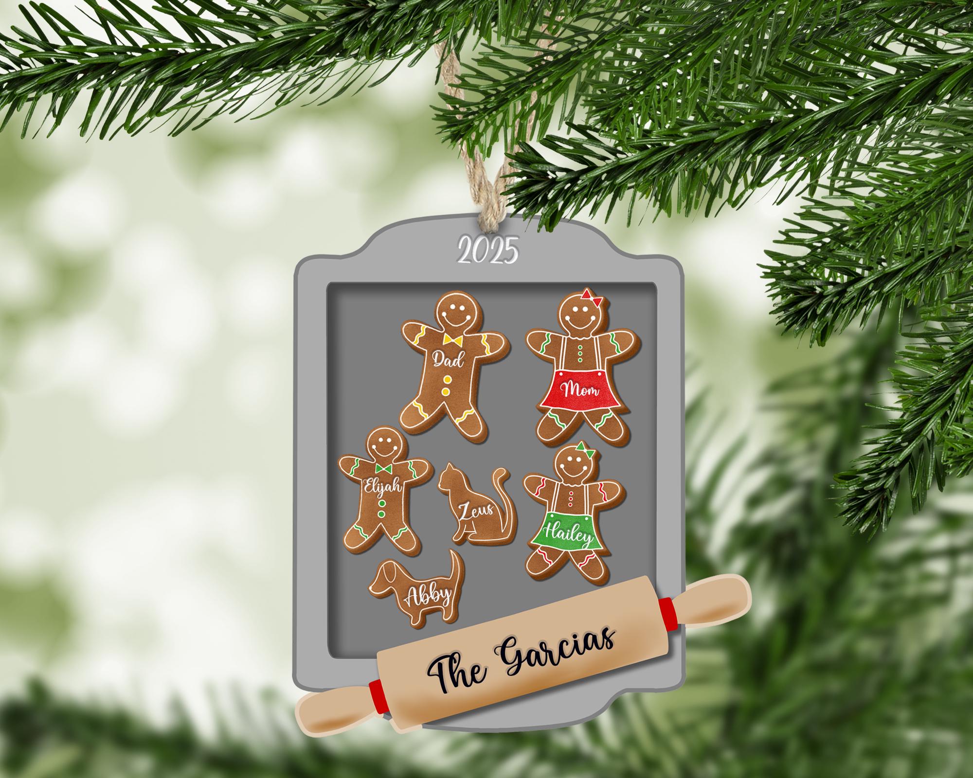 Gingerbread Ornament, Cookie Sheet Ornament, Perfect Batch Ornament, 2025 Personalized Ornament, Gingerbread Cookie Ornament