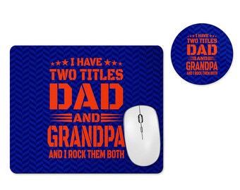 Dad and Grandpa Gift, I Have Two Names Dad and Grandpa Desk Set, Gift for Dad, Father's Day Gift for Grandpa, Desk Decor for Men