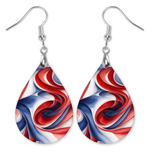 Red White and Blue Earrings, Patriotic Earrings, 4th of July Earrings, Statement Earrings, July 4th Earrings, Summer Earrings for Women