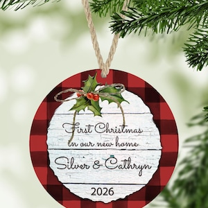 New Home Ornament 2026 | Personalized Zip Code Ornament | Housewarming Gift, Realtor Closing Gift