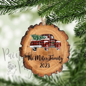 2023 Red Truck Ornament, Personalized Christmas Ornament, 2023 Ornament, 2023 Christmas Ornament, Custom Christmas Ornament