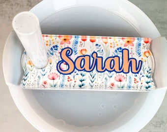 Floral Tumbler Tag, Floral Name Tag, Custom Tumbler Tag, Personalized Tumbler Name Tag, Name Tags Tumbler, Gift for Teens