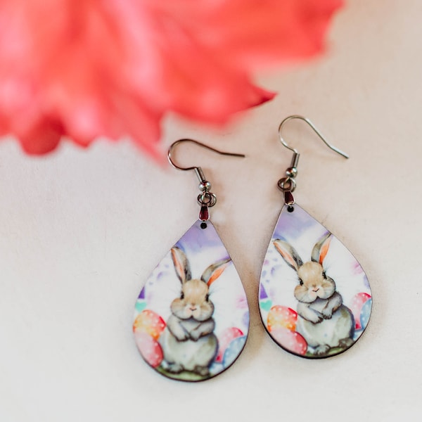 Easter Earrings Dangle , Easter Bunny Earrings, Easter Earrings for Women, Easter Dangle Earrings, Rabbit Earrings, Cute Bunny Earrings