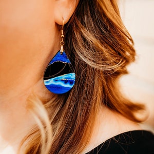 Blue Earrings for Women, Blue Dangle Earrings, Blue Earrings Dangle, Earrings Blue, Boho Earrings, Gift for Women, Earrings for Mom