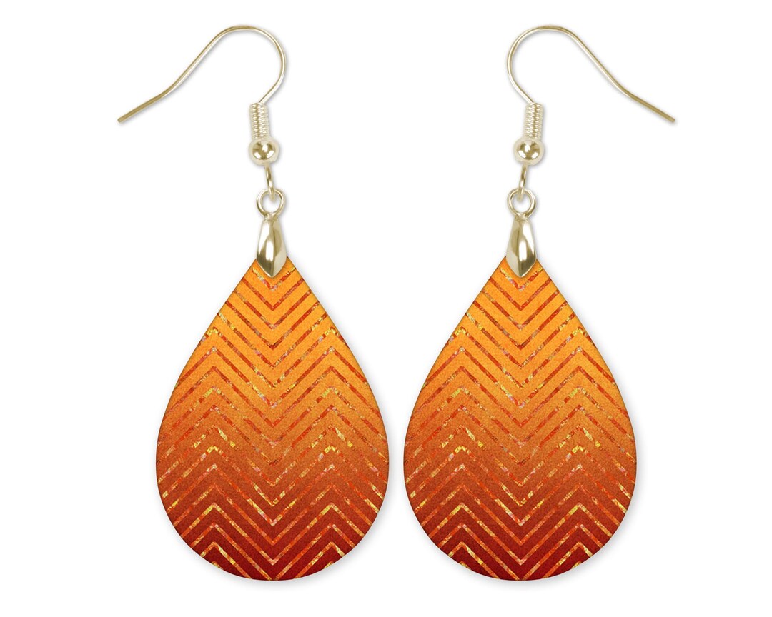 Orange Earrings Orange Dangle Earrings Peach Earrings Etsy