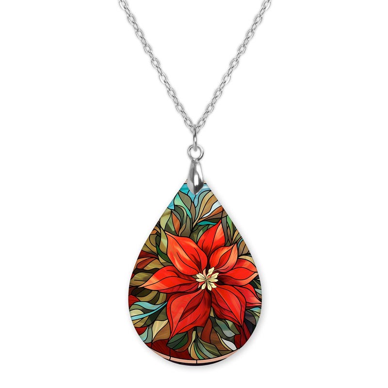 Poinsettia Pendant Necklace main image 0