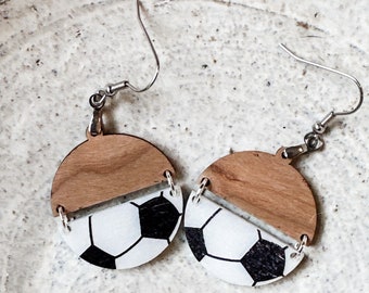 Soccer Ball Earrings, Soccer Mom Earrings, Soccer Mom Gift, Soccer Earrings Dangle, Soccer Earrings, Gift for Soccer Moms